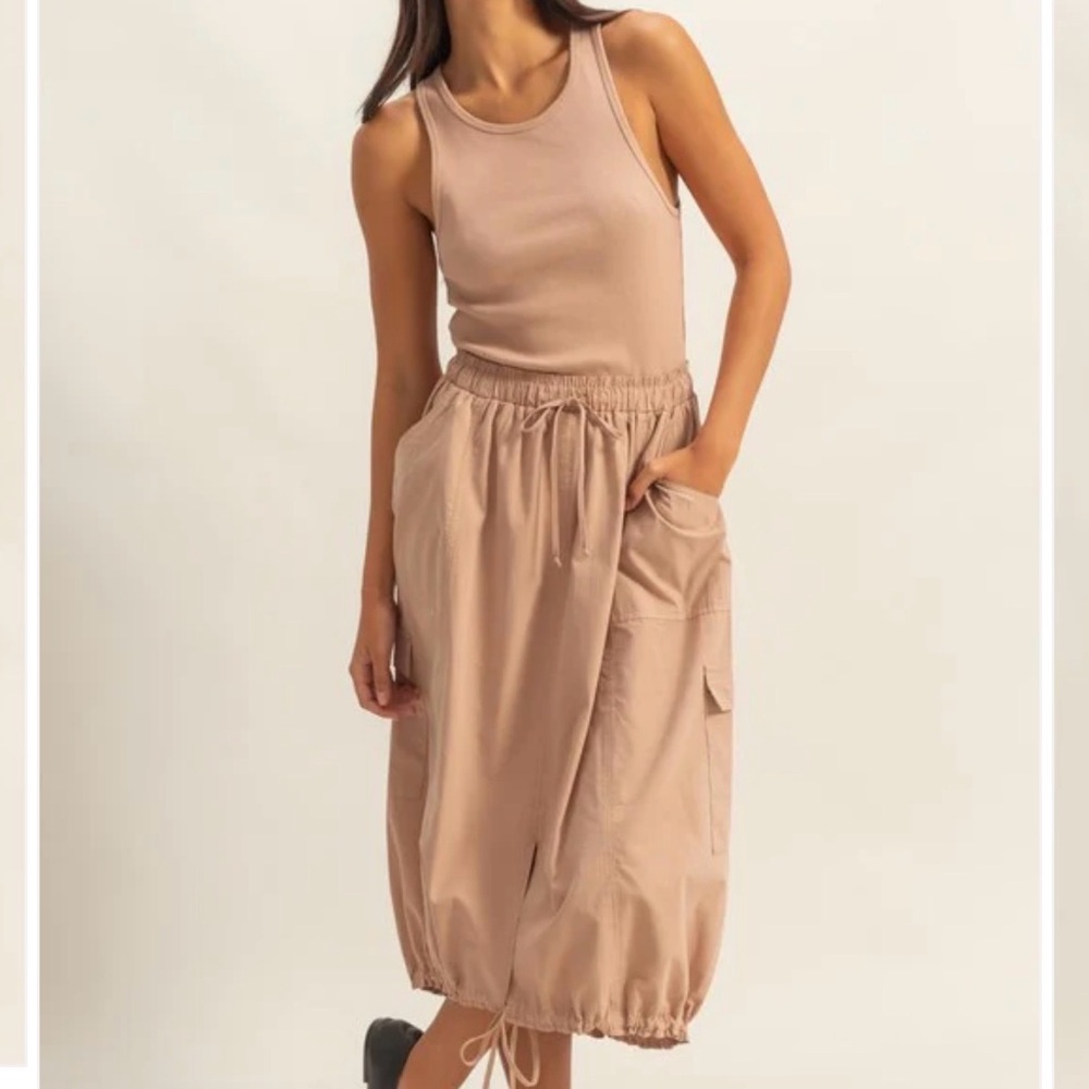 Mint Boutique cotton tank dress with gauzy skirt